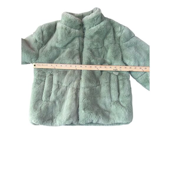 Women's Green Ambian Outerwear Faux Fur Zip-Up Jacket Size M Mid-Length Casual - Picture 5 of 12